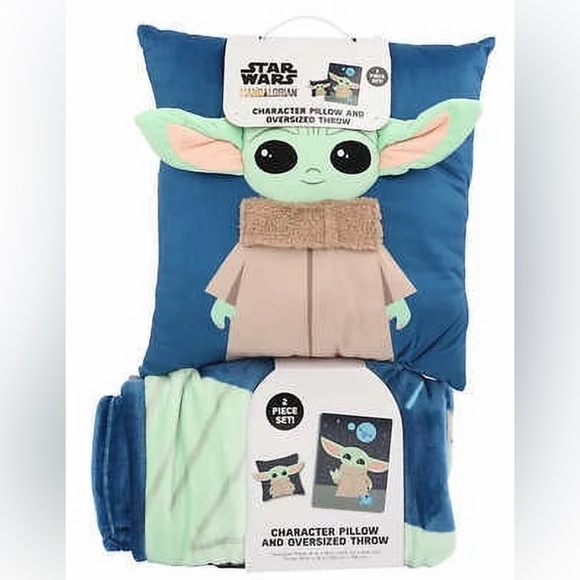 Mandalorian Grogu Pillow & Throw Blanket Set Jay Franco BNNU - Picture 4 of 6